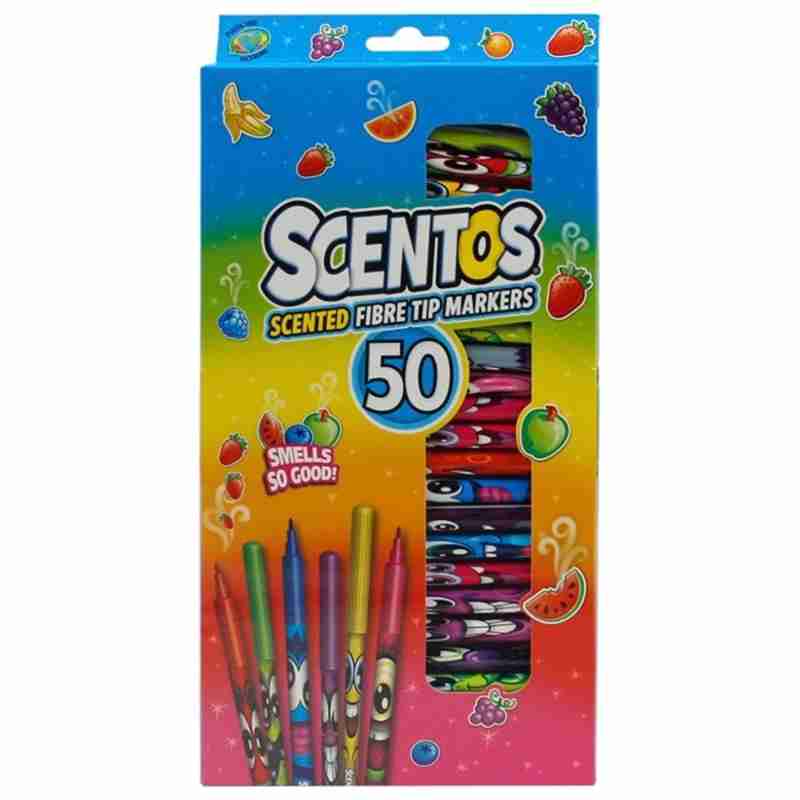 Sento Markers Scentos 50 Scented Fibre Tip Markers - Pastel & Pen
